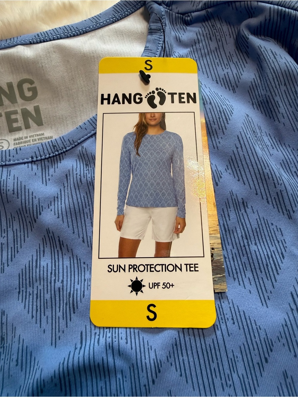 NWT Hang Ten Women’s Blue Long-Sleeve Top - Picture 5 of 7